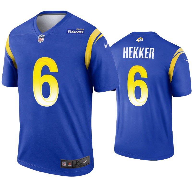 Men Los Angeles Rams #6 Johnny Hekker Nike Royal Legend NFL Jersey->los angeles rams->NFL Jersey